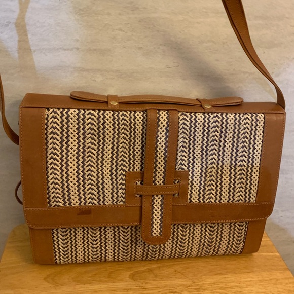 Kendi Amani Handbags - NWT Kikapu Safari Bag by Kendi Amani Weaved Briefcase Crossbody Purse